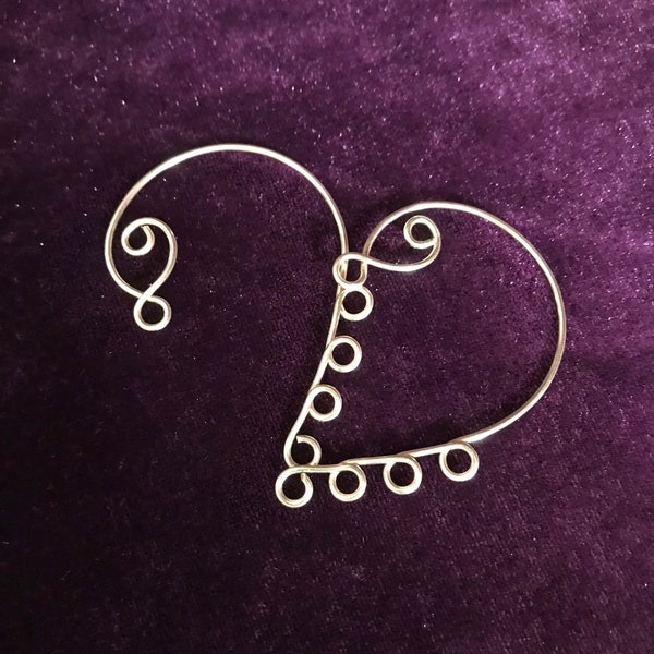 Envoltura para la oreja, Ear Cuff, chaqueta para la oreja, componente de pendiente, lágrima, no perforado, fabricación de joyas, latón