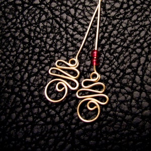 Hoop Loop Eye pin, fancy Headpin, headpin, jewelry finding, beading supply, beading component, jewelry pin, beading headpin, 4pc