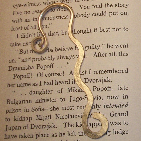 Handmade Brass Wiggle Bookmark 1pc