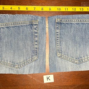 Jeans pockets set; Denim pockets set. Recycled. For repurposing. (2/3)