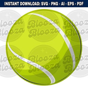 Bola de Tênis Esporte Instantâneo Clipart Download Design SVG PNG EPS pdf