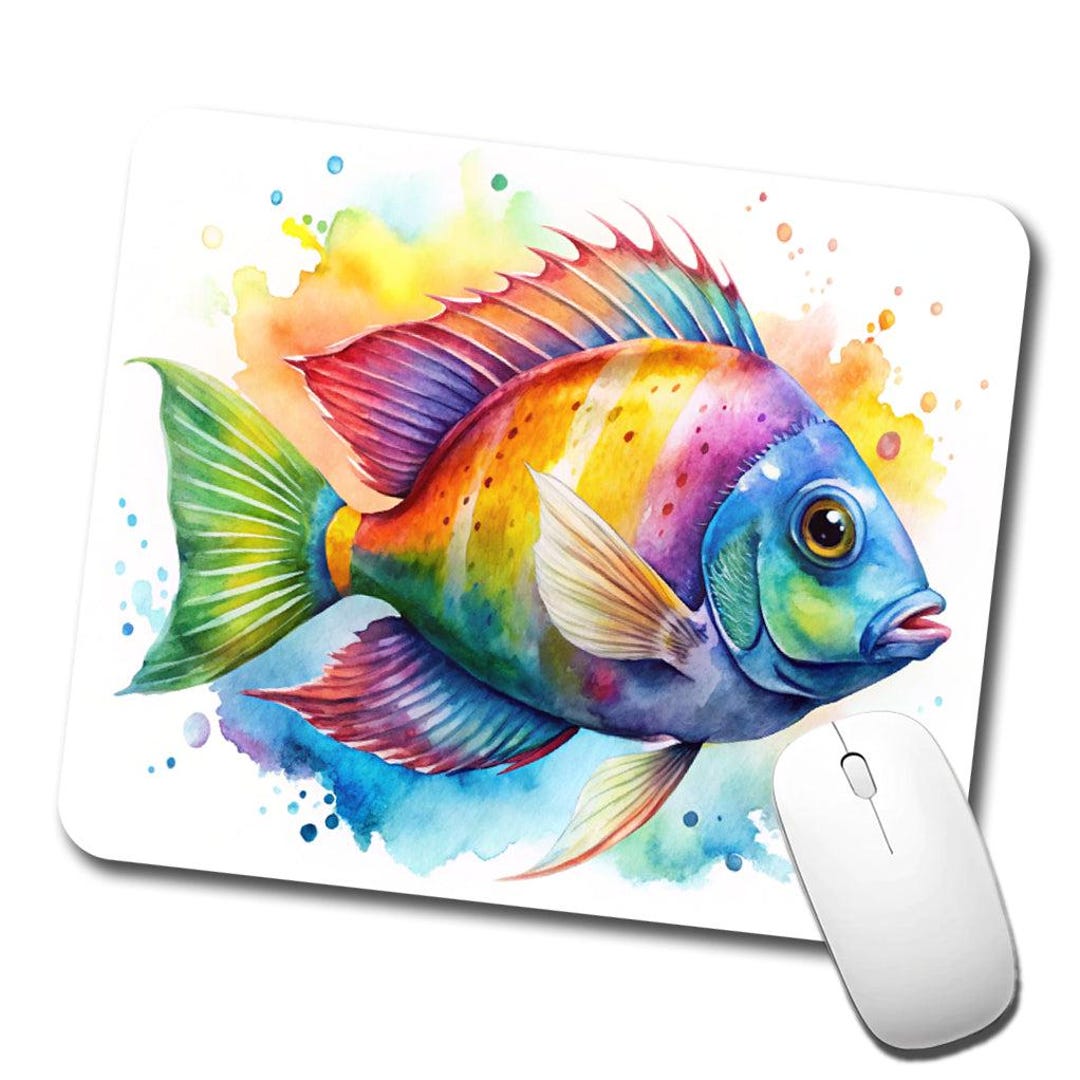 Tropical Fish Watercolor Design Low Profile Mouse Pad Mat - Etsy