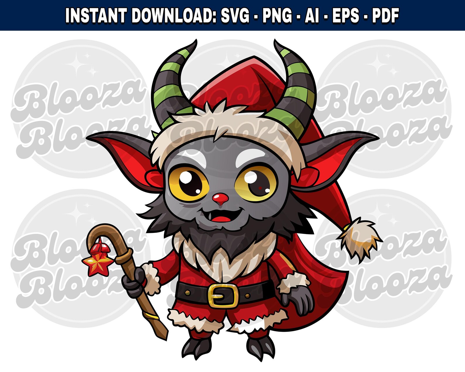 Krampus Christmas Print Pattern Car Sun Shade