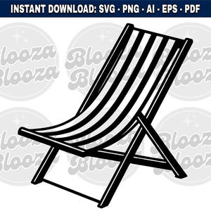 Krzesło plażowe na tarasie basenu na zewnątrz czarny natychmiastowy clipart do pobrania projekt SVG PNG EPS pdf