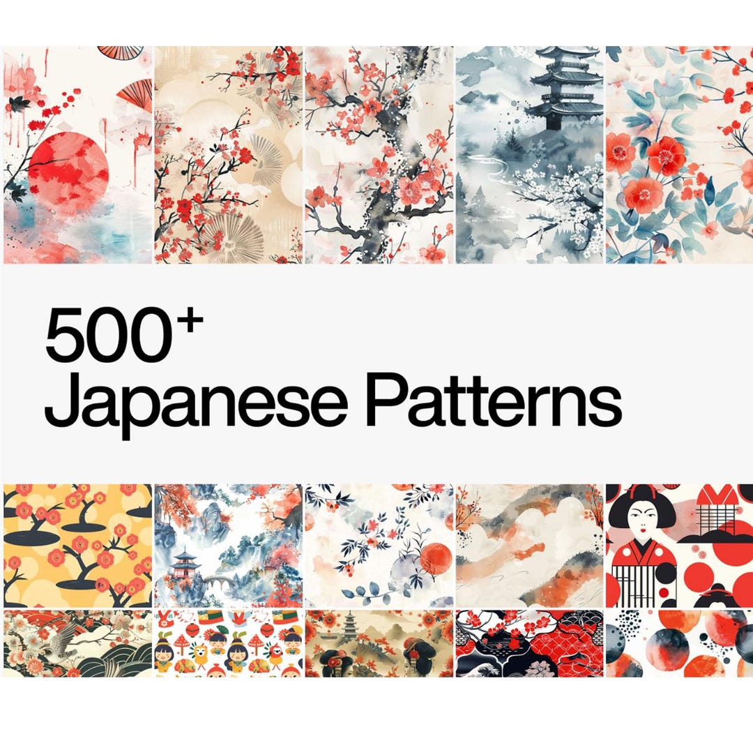 Japanese Original Patterns 500 Japanese Patterns - Etsy