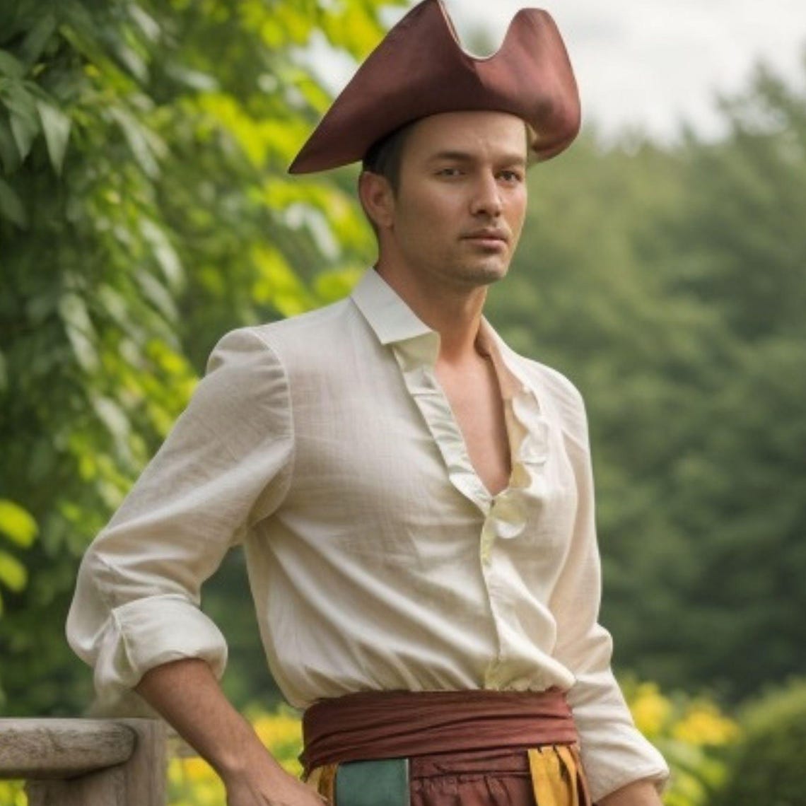 White Pirate Ruffle Shirt | Renaissance Adventure Blouse for Men ...