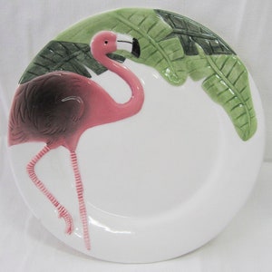 Assiette vintage Flamingo 20 cm ~ Céramique, Style 5051