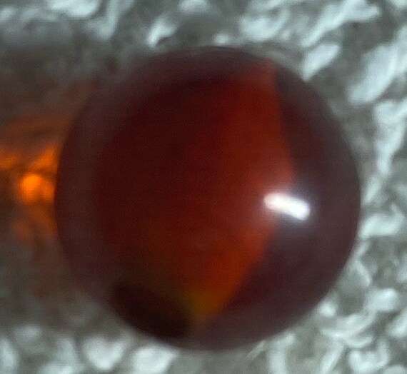 Vintage Bakelite small beads in Root Beer with 3/4 deep hole drilled into 0.479 in - 1.219 cm diameter USA made