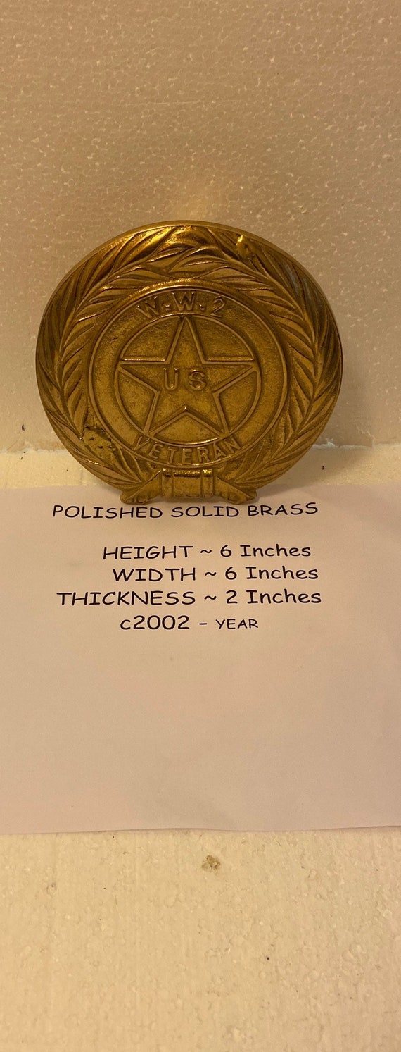 A vintage Veteran of World War 2, WWII Plaque Grave Marker in either Aluminum or Brass   -  c2002