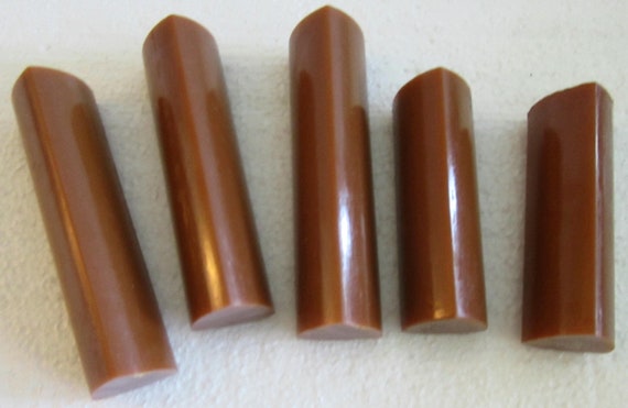 Vintage American Translucent Brown Guitar Pick Style No. 45 Bakelite Catalan rod 1-1/8" x different lengths and weights