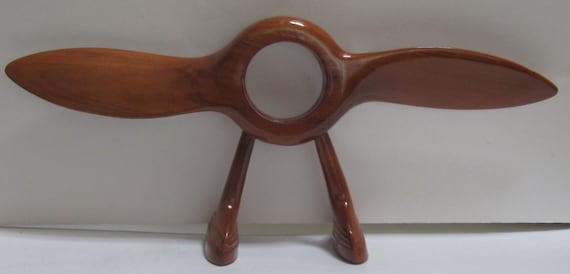 Wooden Large Mantel ~Quartz ~Propeller Clock ~ Seaplane ~Item 287