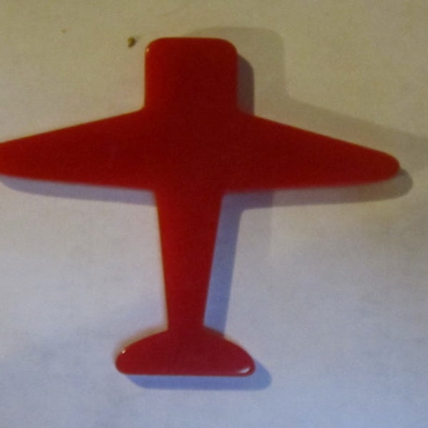 Vintage Bakelite Catalin Airplane Pin Charm in 3 colors