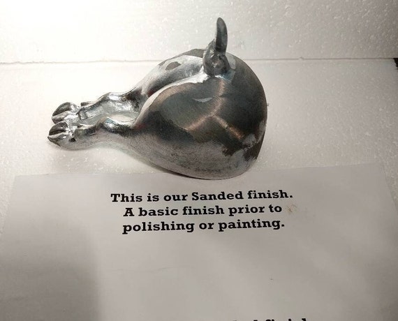 Vintage Pig's Hog's rear end with a engraved Shamrock Bottle Opener in several finishes, 5 inches long,  Made in the USA