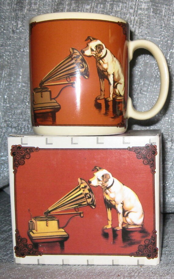 A Vintage Nipper & Edison Phonograph Ceramic 11 Ounce Coffee or Tea Mug - Style #749