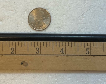Vintage Bakelite Catalin Round Rods 12 grams and 5/16 inch diameter x 7 inches in a Solid Black, sold by the piece