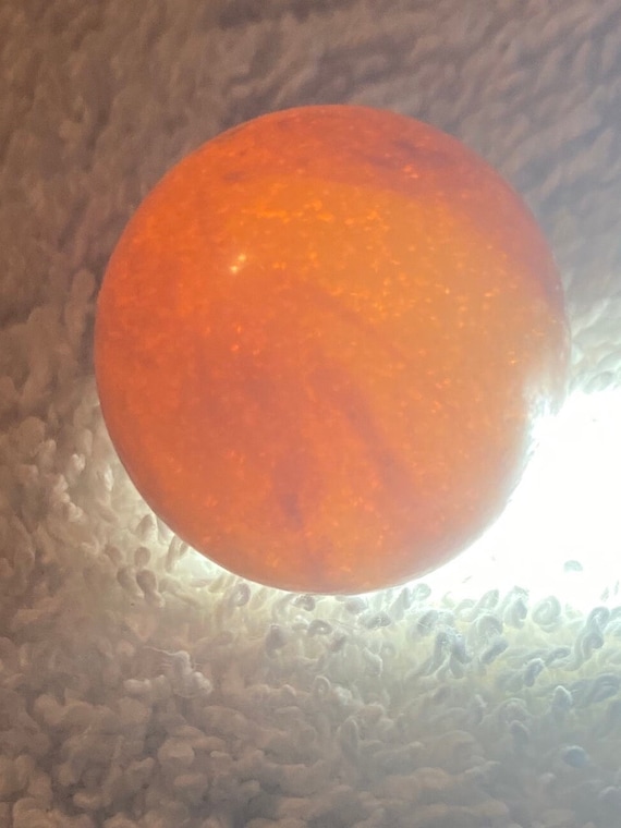 Vintage American 100 year old Bakelite large bead in Tortoise Shell Root Beer 0.982 in - 2.493 cm diameter USA made
