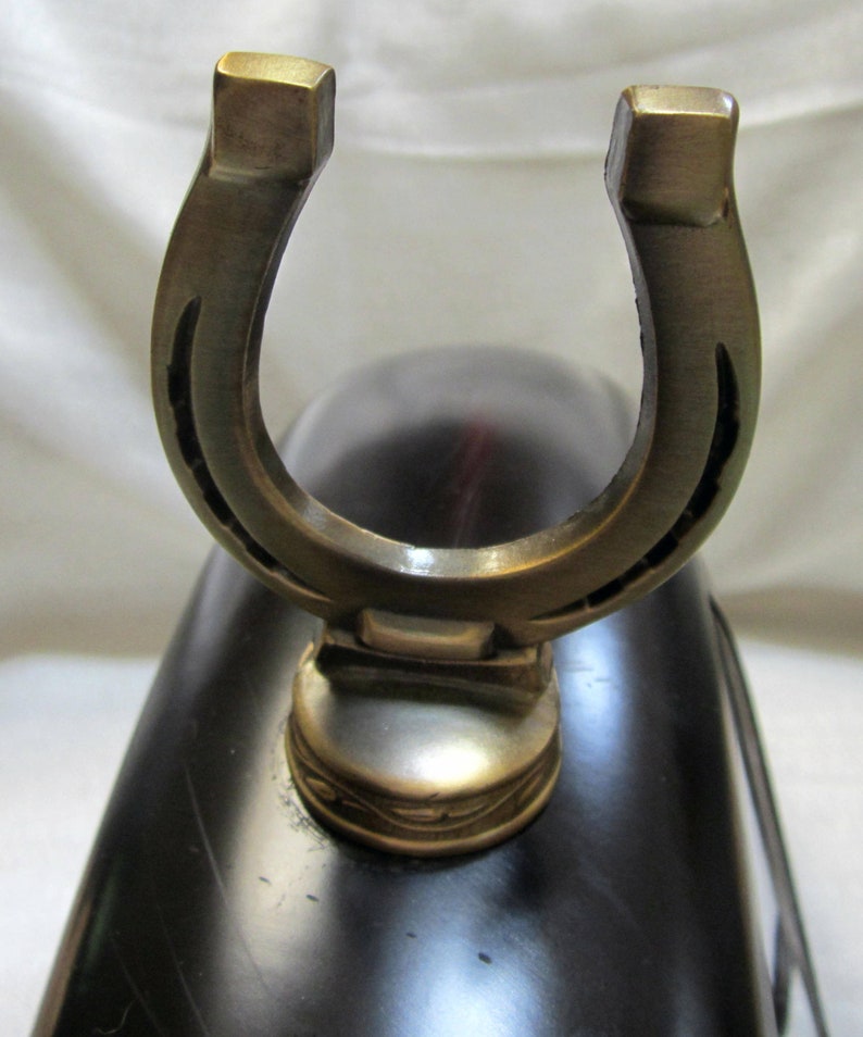 Topper Lucky Horseshoe Auto Hood Ornament Mascot Brass USA Etsy