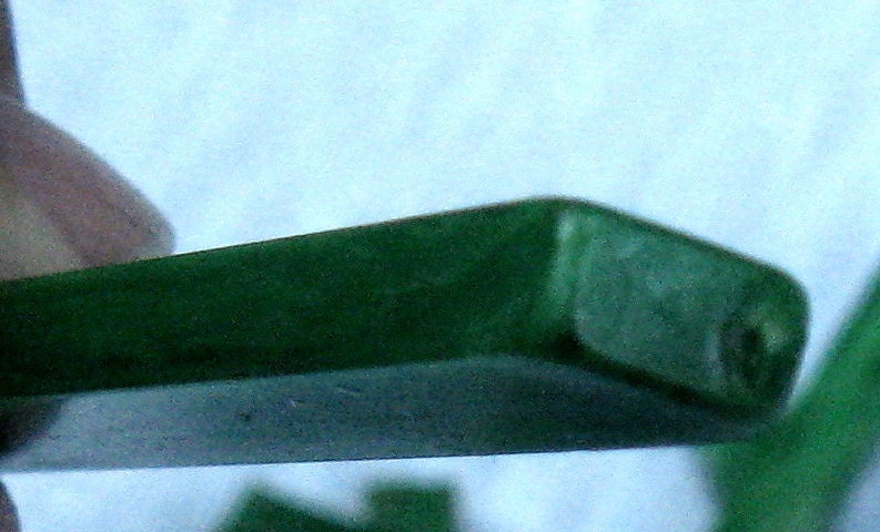 Bakelite Catalin rod 3/16" x 1/2" x 6-1/2" marbled green bars 15 gr by piece * 