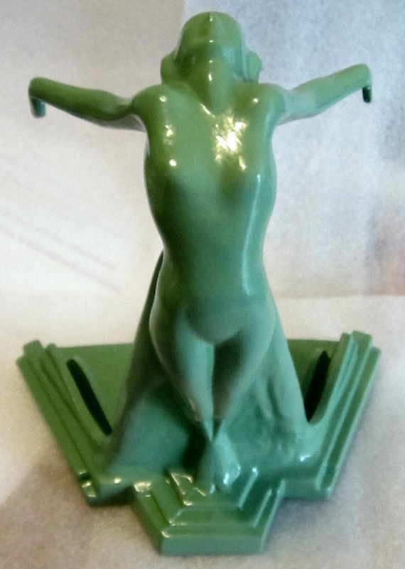 Frankart Butterfly Nymph in several different finishes Art Deco Table Lamp Base with Glass Templates