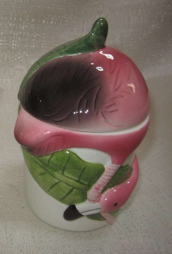 A beautiful Vintage Flamingo Sugar Bowl for your Coffee or Tea Time ~ Style 5056
