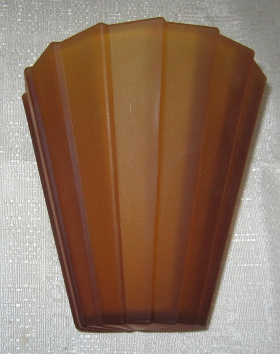 Vintage Williamson Beardslee Art Deco Slip Shade lamp globe replacement Amber glass