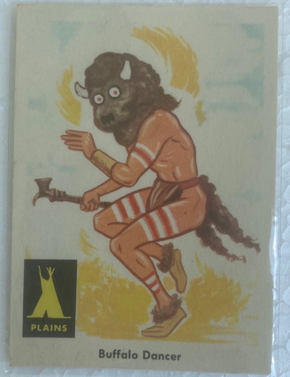 Vintage 1959 Indian Fleer Card #4 Indian BUFFALO DANCER   A Virgin card