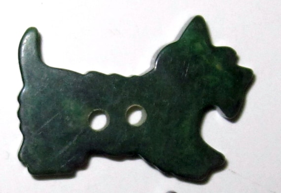Vintage Bakelite Catalin Running small Scottie Dog Buttons in several colors