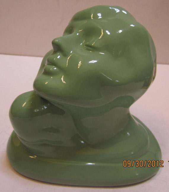 A Art Deco METAL Ladies Bust ~ 6-1/2 inches Tall - Frankart Bookend ~ Art Deco in Several Finishes, Sold Each ~ Made in the USA