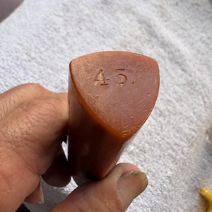 Vintage American Translucent Brown Guitar Pick Style No. 45 Bakelite Catalan rod 1-1/8" x 4-1/4" - 82 grams