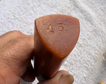 Vintage American Translucent Brown Guitar Pick Style No. 45 Bakelite Catalan rod 1-1/8" x 4-1/4" - 82 grams