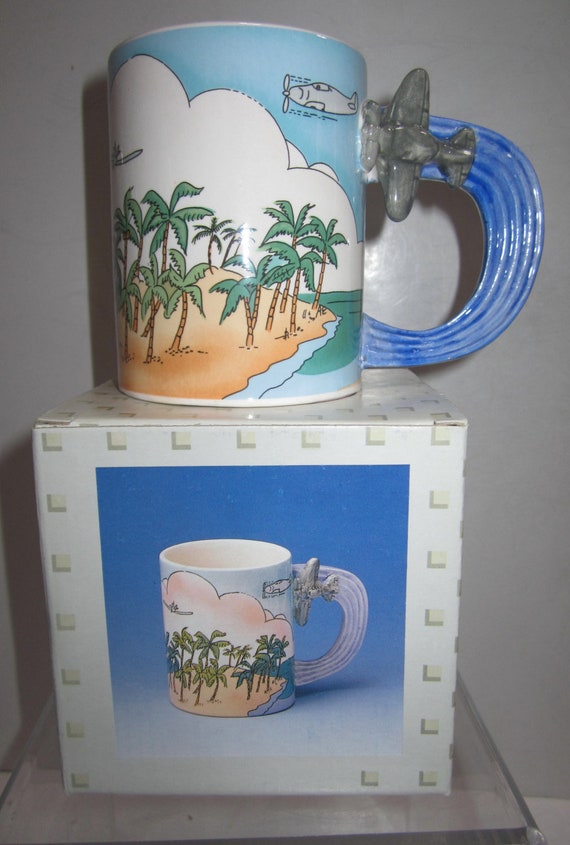 South Seas Aviation Mug by Sarsaparilla 1980s - Style #4002
