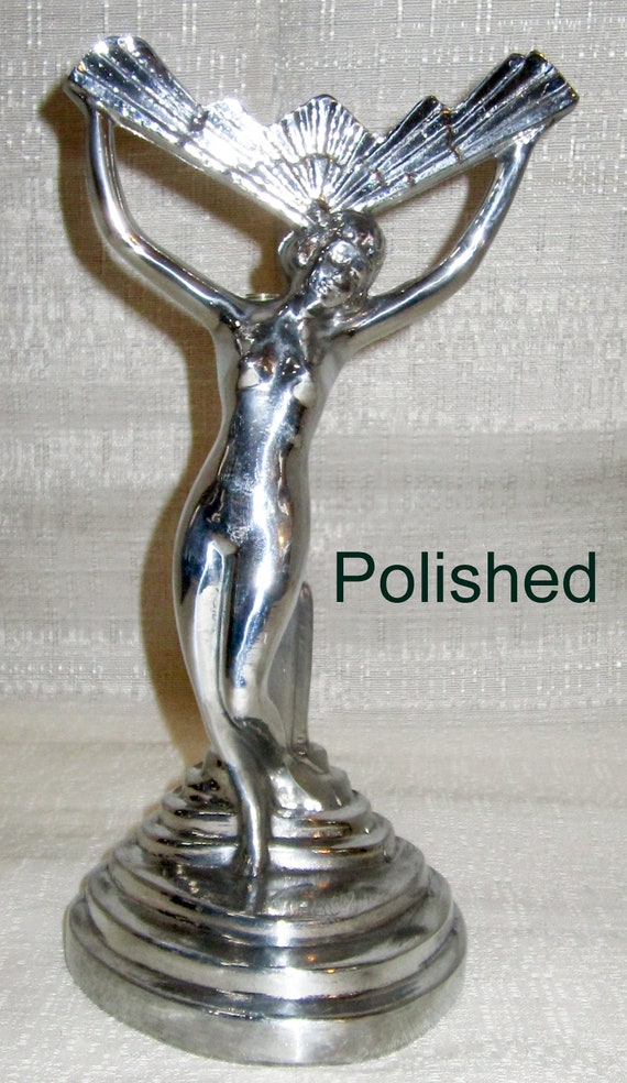 Frankart style 20's Nude Nymph Art Deco lamp 9" tall base in several colors ~ USA