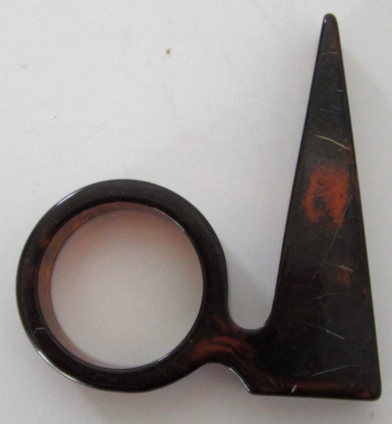 1939 World's Fair Bakelite Catalan Napkin Ring/Holder ~ Tortoise Shell, Blue, Orange or Red
