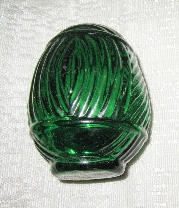 A Vintage Classic Glass Bird Cage Feeder - Depression/Dark Green - Sold each, as a single, but we have more then one - Style #A
