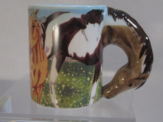 Our Vintage Grazing Equestrian or Western Horse Mug - 13 ounce - Style #4073