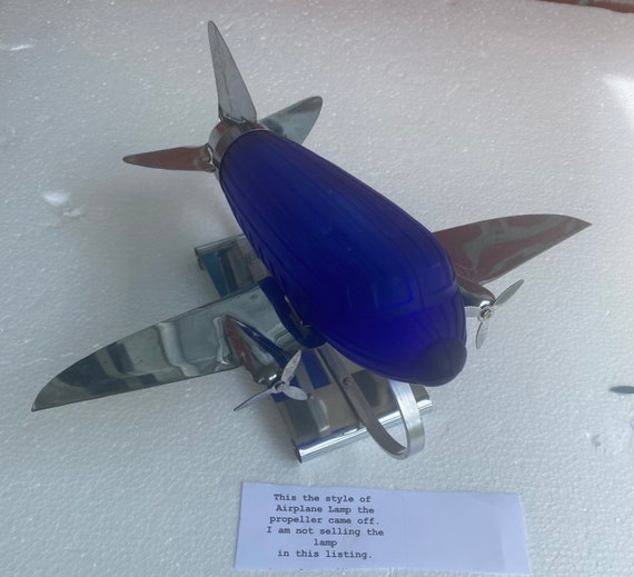 Vintage DC-3 Airplane Lamp Stainless Steel replacement 3-D Propeller and sold each - Art Deco - Style #103P-StSteel