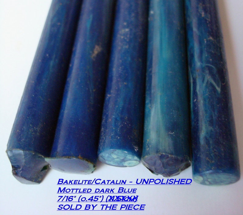 Bakelite Catalin Rods MOTTLED Blue 91/2 by 7/16 Etsy