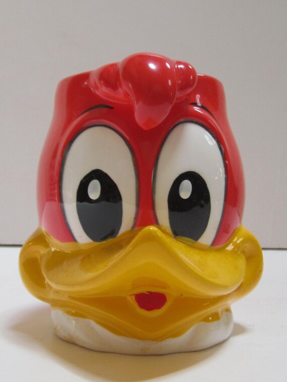 A Vintage Walter Lantz Woody Woodpecker and  Winne Wood Pecker's daughter A Very Large Ceramic Mug  ~ Style U714