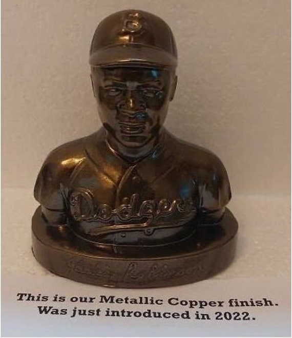 Vintage Jackie Robinson Bank a Dodgers Baseball Player or Statue in different finishes, Made in the USA