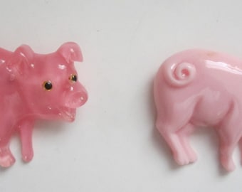 Miss Piggy in Pink or Translucent Pink as a Lucite Pin  USA.