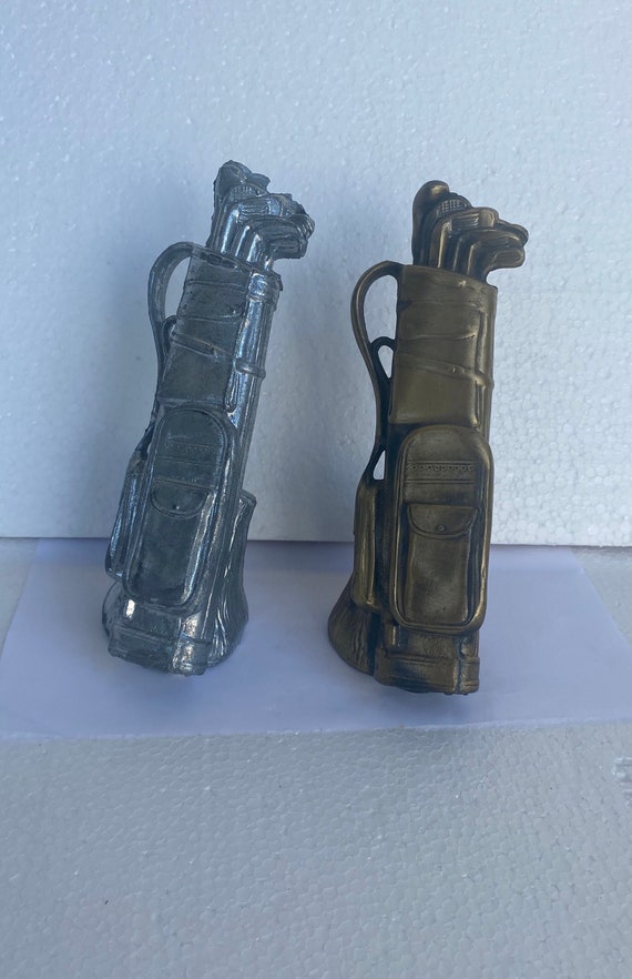 A 1950’s Tall Classic Golf Bag 7-1/2" in several finishes, Desk Paperweight Made in the USA.