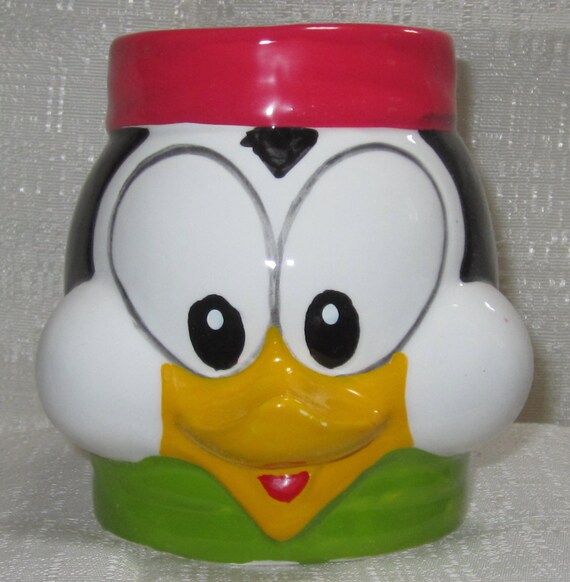 A  Vintage Walter Lantz Design ~ Chilly Willy Head from WOODY WOODPECKER - 14 ounce Ceramic Cup or Mug ~ Style #U-717