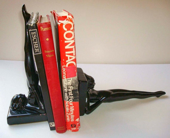 Frankart Head-Standing Nymph 9-1/4" tall ± are metal Bookends - Art Deco Modern - comes in different colors ~ a Pair or a Single