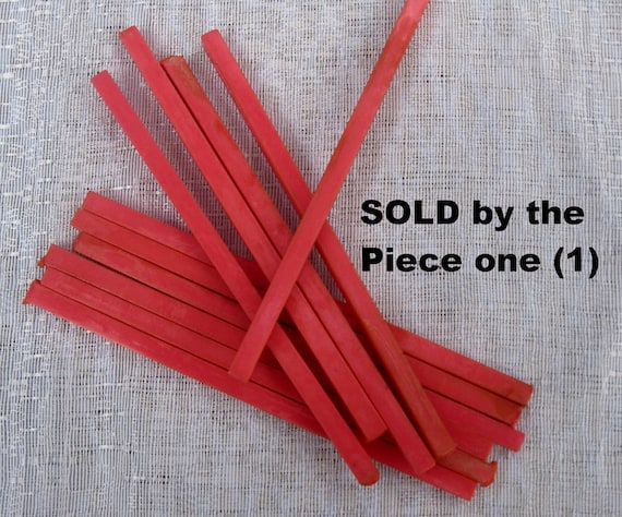 Vintage Bakelite Catalin Square Rods in a Pink-Salmon color