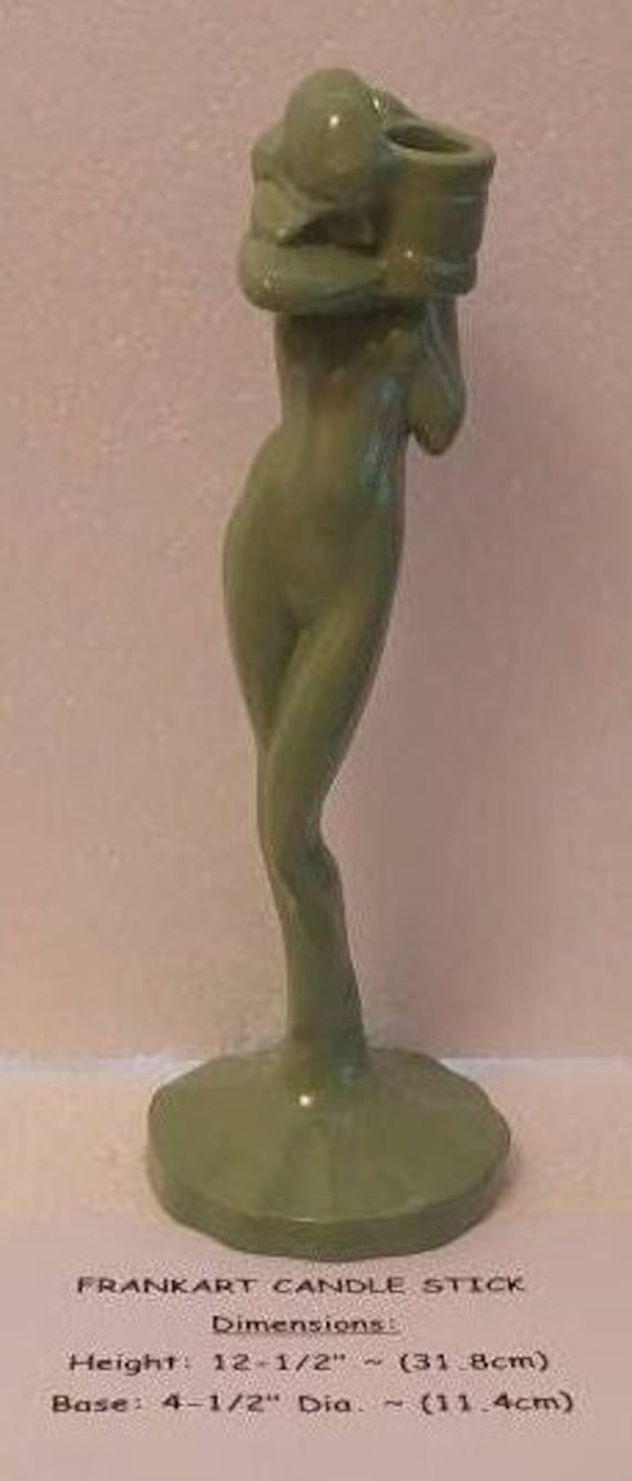 Frankart Nymph Standing Nude Candlestick Art Deco in assorted finishes on Aluminum ~ sold as a single