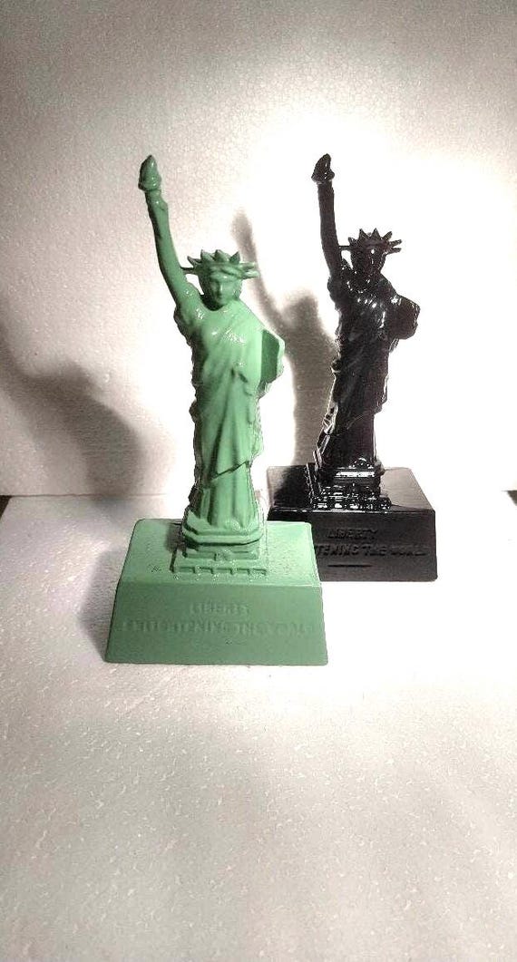 The Statue of Liberty in NYC NY in different finishes on aluminum 7-1/2" tall Made in the USA