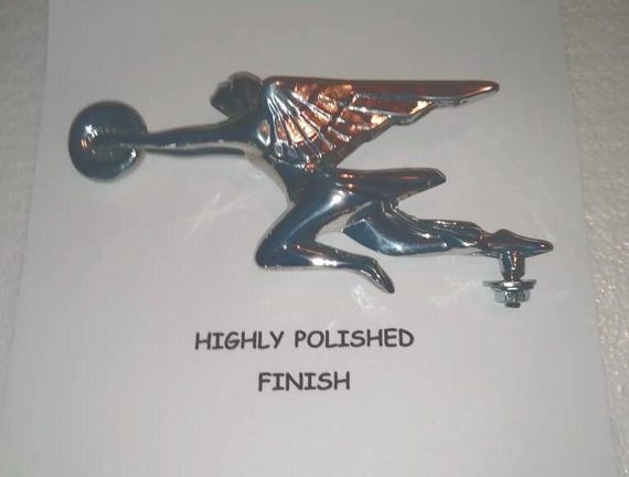 A Metal Topper of a 1930s Art Deco Packard re-issue auto car hood ornament mascot in "several finishes," - USA made