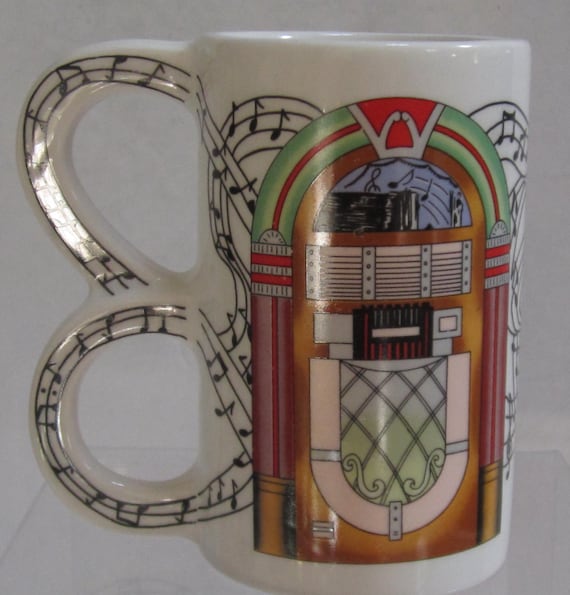 A Vintage Wurlitzer Jukebox Mug  ~ A  Five and Dime Ceramic - 13 ounces - Style #4040