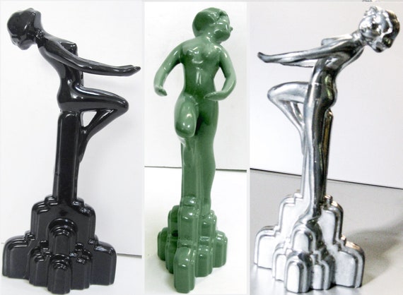 A Vintage Metal Frankart Style Art Deco Nymph Figurine With Her