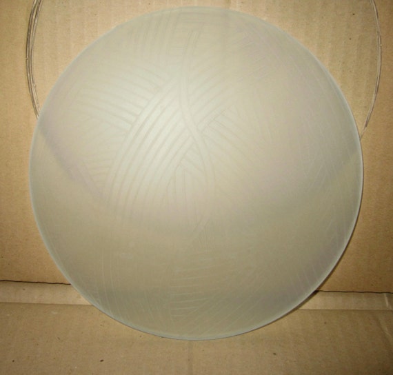 Vintage Cat Yarn Ball Etched Design Replacement 8-1/8" diameter glass shade for Frankart and other lamps~ G186